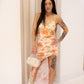 NEW ERIN FLORAL PRINT MAXI DRESS (ORANGE)
