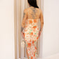 NEW ERIN FLORAL PRINT MAXI DRESS (ORANGE)