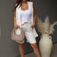 NEW ALTHEA TIE WAIST SHORTS (CREAM)
