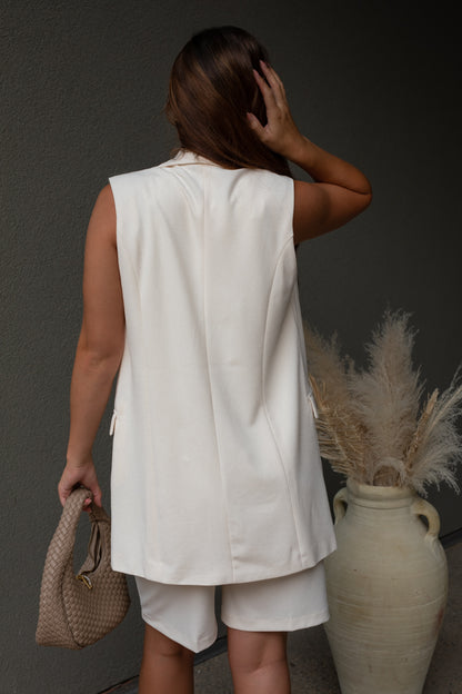 NEW ALTHEA TIE WAIST SHORTS (CREAM)