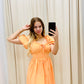 NEW POPPY MINI BABYDOLL CORSET DRESS (APRICOT)