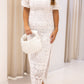 NEW PAYTON WHITE LACE MAXI DRESS