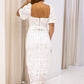 NEW PAYTON WHITE LACE MAXI DRESS