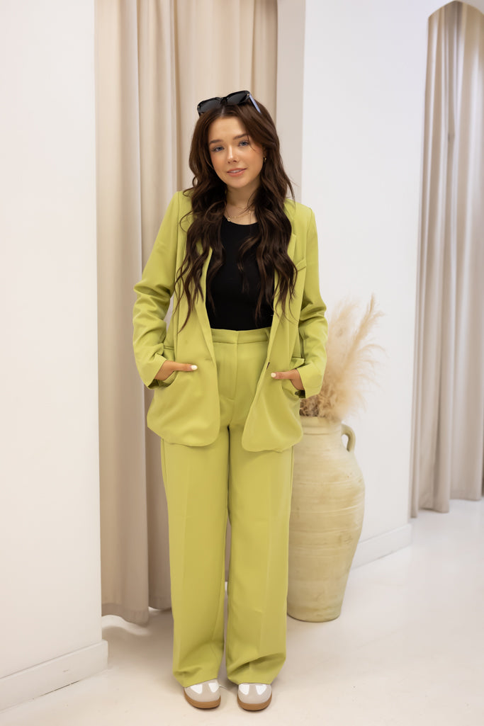 NEW HALLIE TROUSERS (LIME)