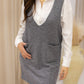 NEW GEORGINA PINAFORE KNIT DRESS (HEATHER GREY) | BEST SELLER