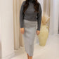 NEW HEATHER RIBBED KNIT MIDI SKIRT (BEST SELLER) | RESTOCK