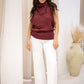NEW MARGOT CABLE KNIT TOP (BURGUNDY)