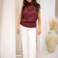 NEW MARGOT CABLE KNIT TOP (BURGUNDY)