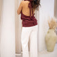 NEW MARGOT CABLE KNIT TOP (BURGUNDY)