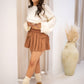 NEW SOPHIE MINI CORDUROY SKIRT (BROWN)