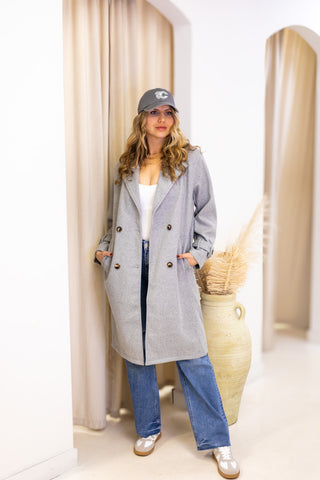 NEW HAILEY COAT (HEATHER GREY) | BEST SELLER | RESTOCK |
