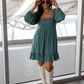 NEW TAYA BABYDOLL MINI DRESS (SAGE GREEN) | BEST SELLER