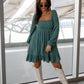 NEW TAYA BABYDOLL MINI DRESS (SAGE GREEN) | BEST SELLER