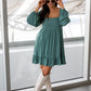 NEW TAYA BABYDOLL MINI DRESS (SAGE GREEN) | BEST SELLER