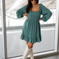 NEW TAYA BABYDOLL MINI DRESS (SAGE GREEN) | BEST SELLER