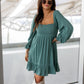 NEW TAYA BABYDOLL MINI DRESS (SAGE GREEN) | BEST SELLER