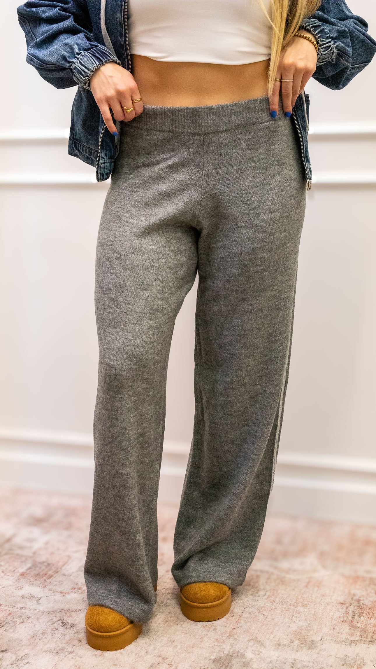 SKYLAR KNIT PANTS | STRIPE SIDE (ONLY)