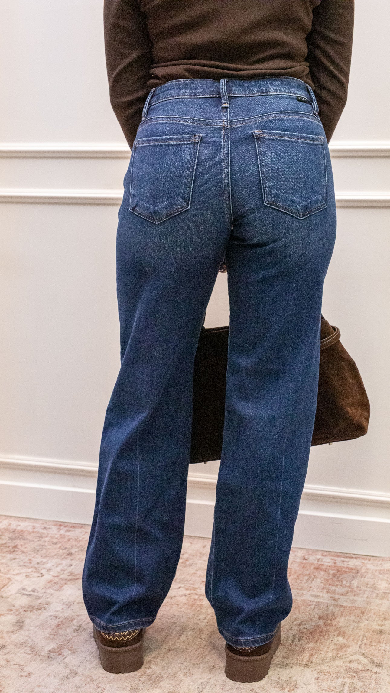 TONI WIDE LEG BAGGY DARK WASH JEAN (RISEN)