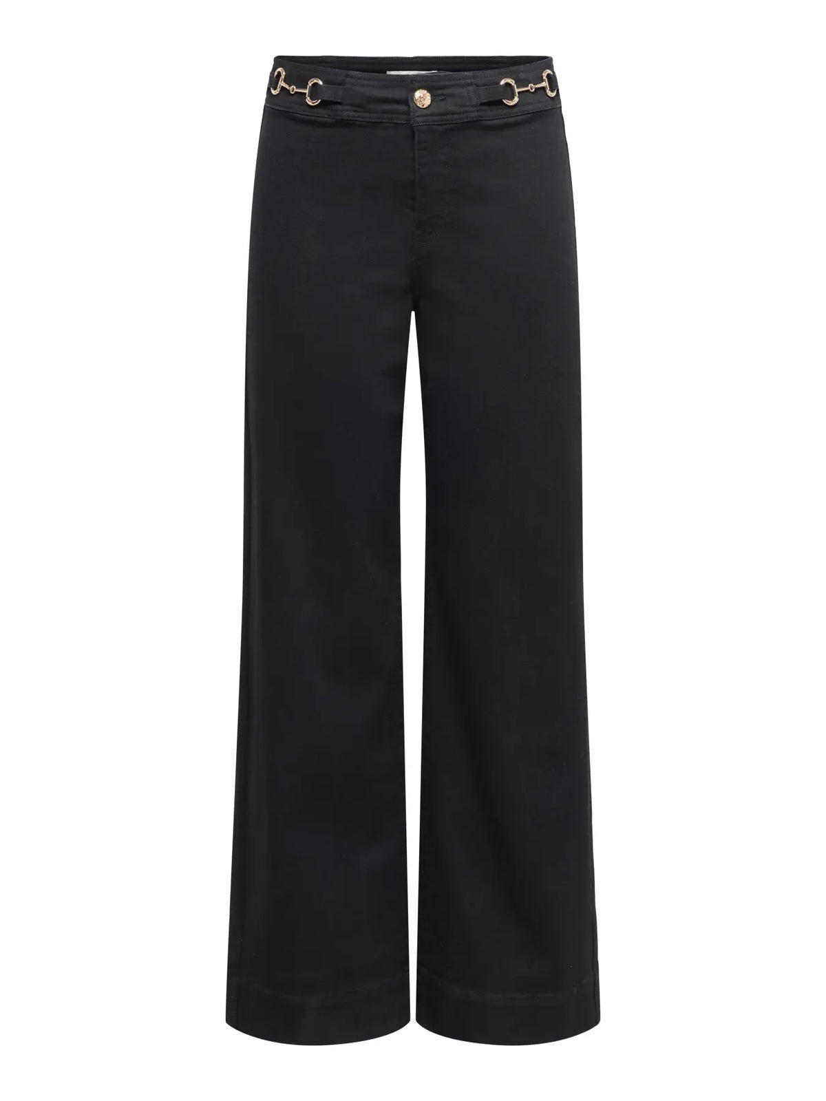 ONLMADISON HW WIDE BUCKLE JEANS | BLACK (ONLY)
