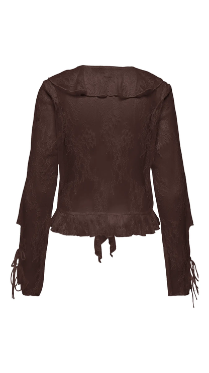 ONLCALIBEA L/S RUFFLE TOP WVN EX