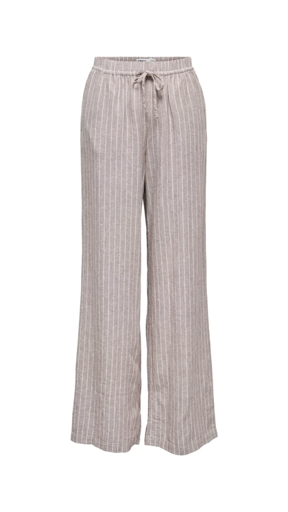 LUDO LINEN BLEND STRIPE PANTS CC OTW | ONLY