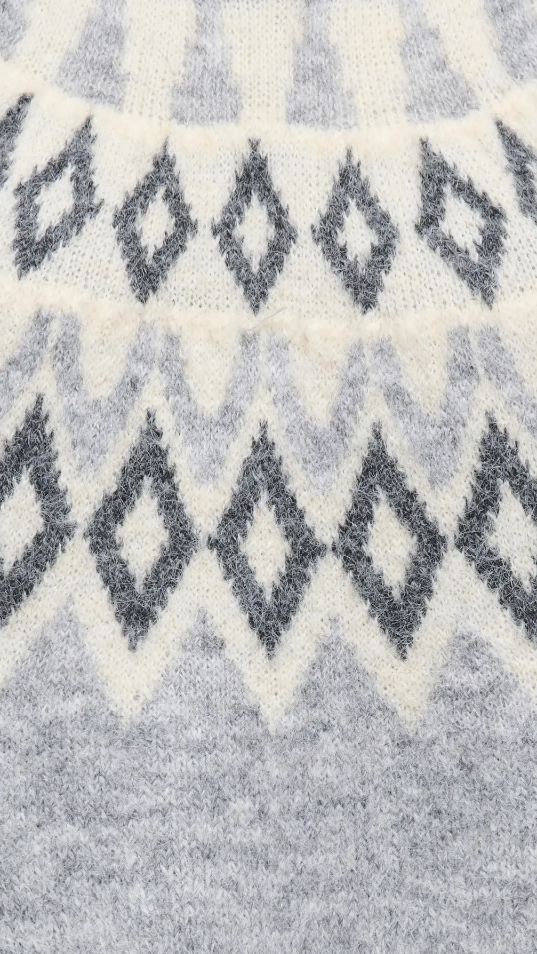 REYKJA  FAIR ISLE O-NECK (GREY) | ONLY