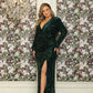 ROMA VELVET GOWN | GREEN