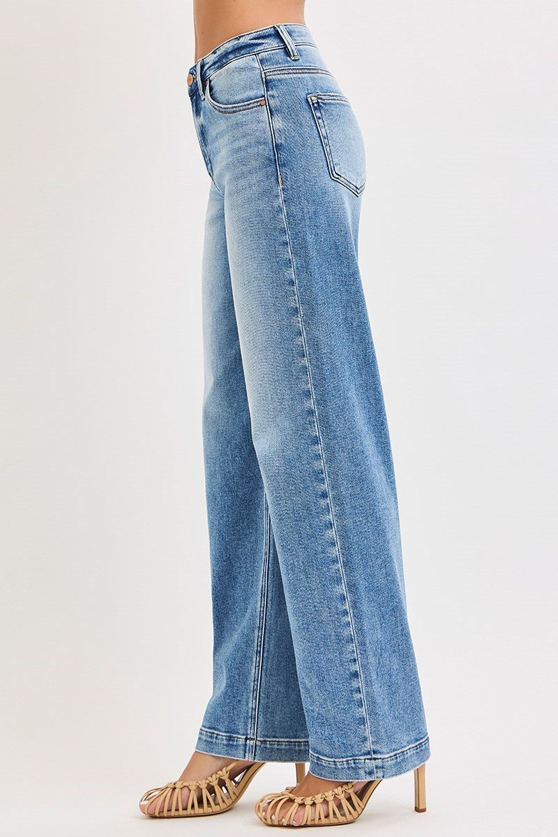 KIMBERLY HIGH RISE WIDE BAGGY JEANS