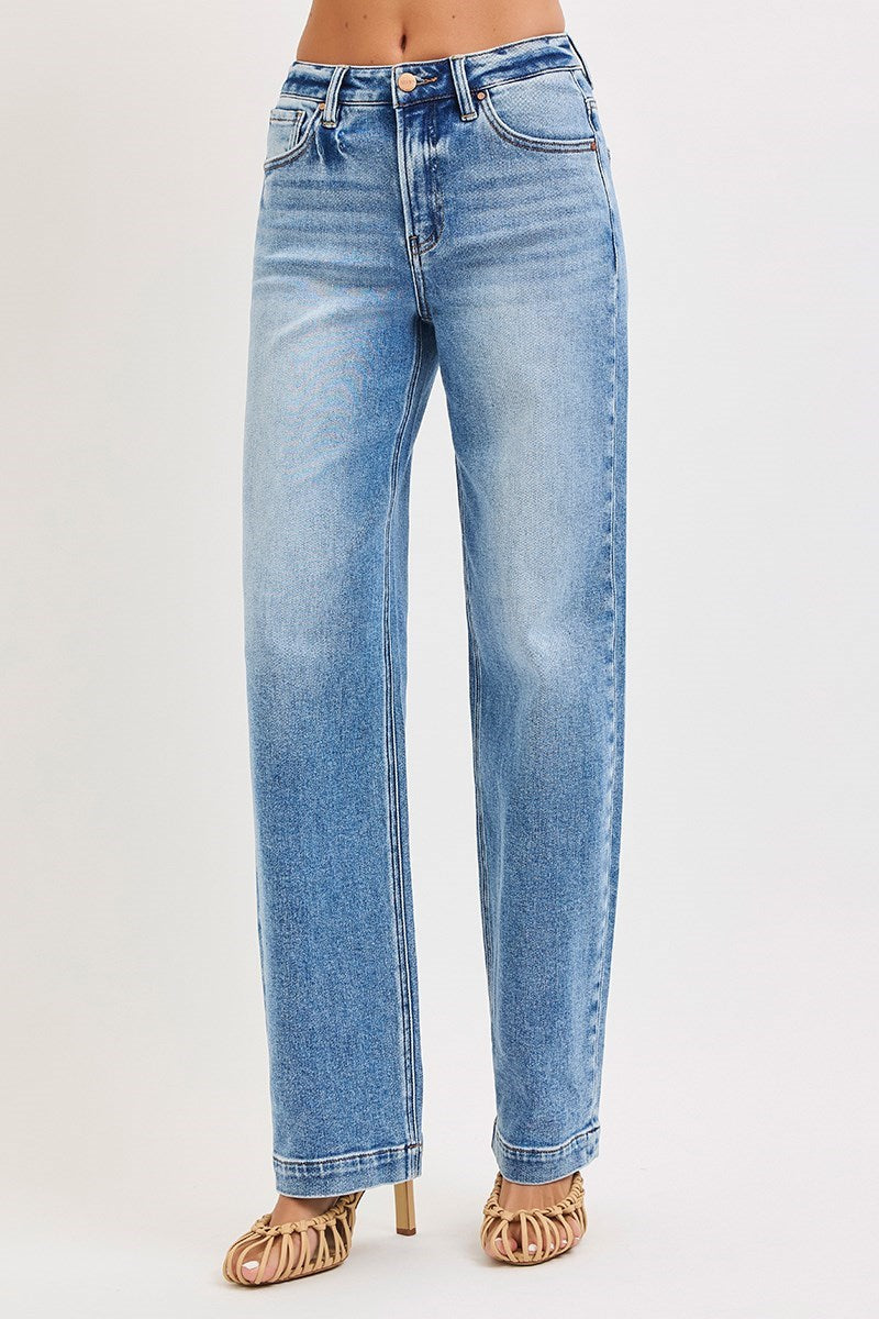 KIMBERLY HIGH RISE WIDE BAGGY JEANS
