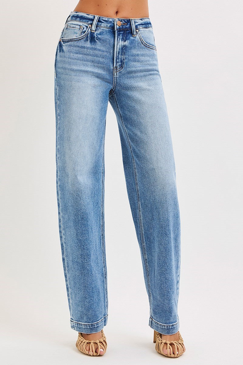 KIMBERLY HIGH RISE WIDE BAGGY JEANS