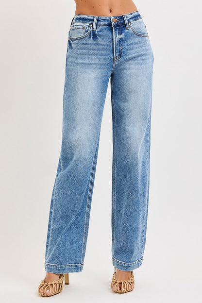 KIMBERLY HIGH RISE WIDE BAGGY JEANS