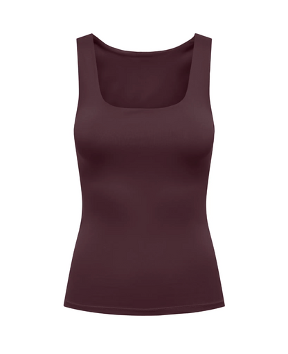 LEA REVERSIBLE TANK (BURGUNDY) | ONLY