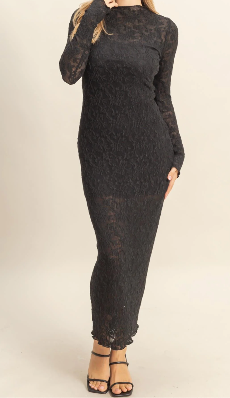 SRIELLA LACE MAXI DRESS (BLACK)