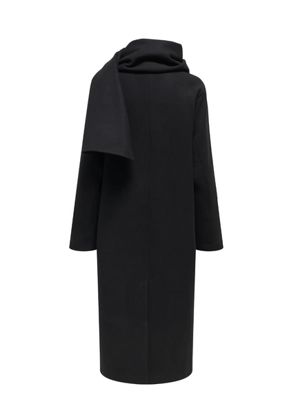 ELBA LIFE SCARF COAT (BLACK) | ONLY