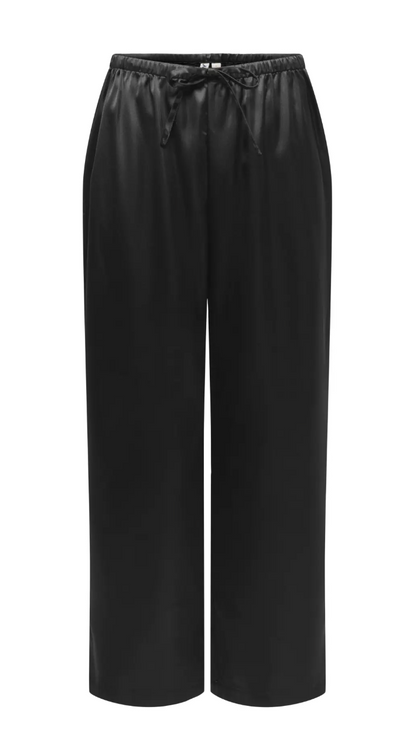 NEMA SATIN PULL UP PANT (ONLY) | BLACK