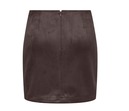 CAROLINA FAUX SUEDE SKIRT (ONLY) | BROWN