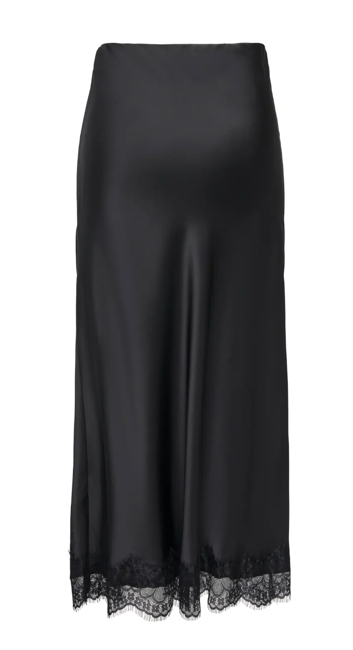 MENUS LONG LACE SKIRT (BLACK) | ONLY