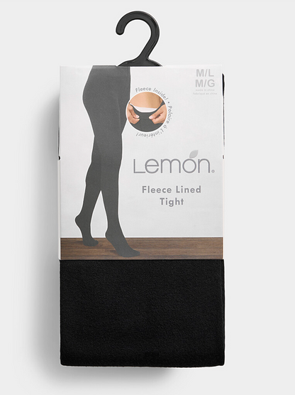 FLEECE  LINED TIGHTS  (BLACK)