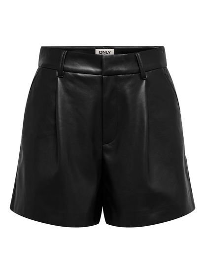 SMOOTH HW FAUX LEATHER SHORTS (BLACK) | ONLY