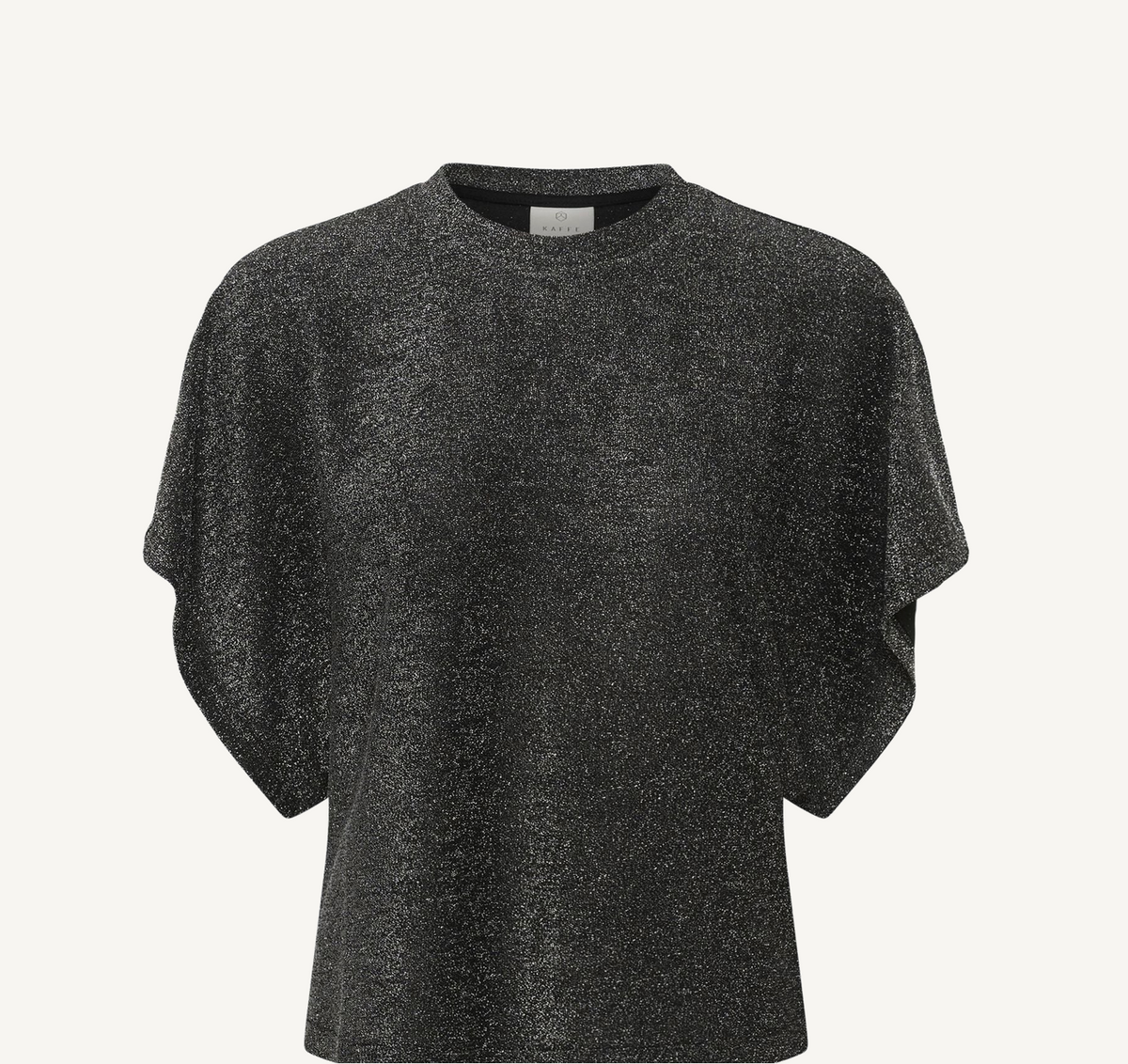 KArebecca T-Shirt - Silver black glitter - Metallic