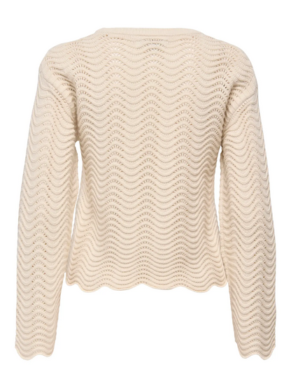 LASA LS WAVE STRUCTURE O-NECK CC KNT | ONLY