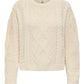 LELLY CABLE KNIT SWEATER (CREAM) | ONLY