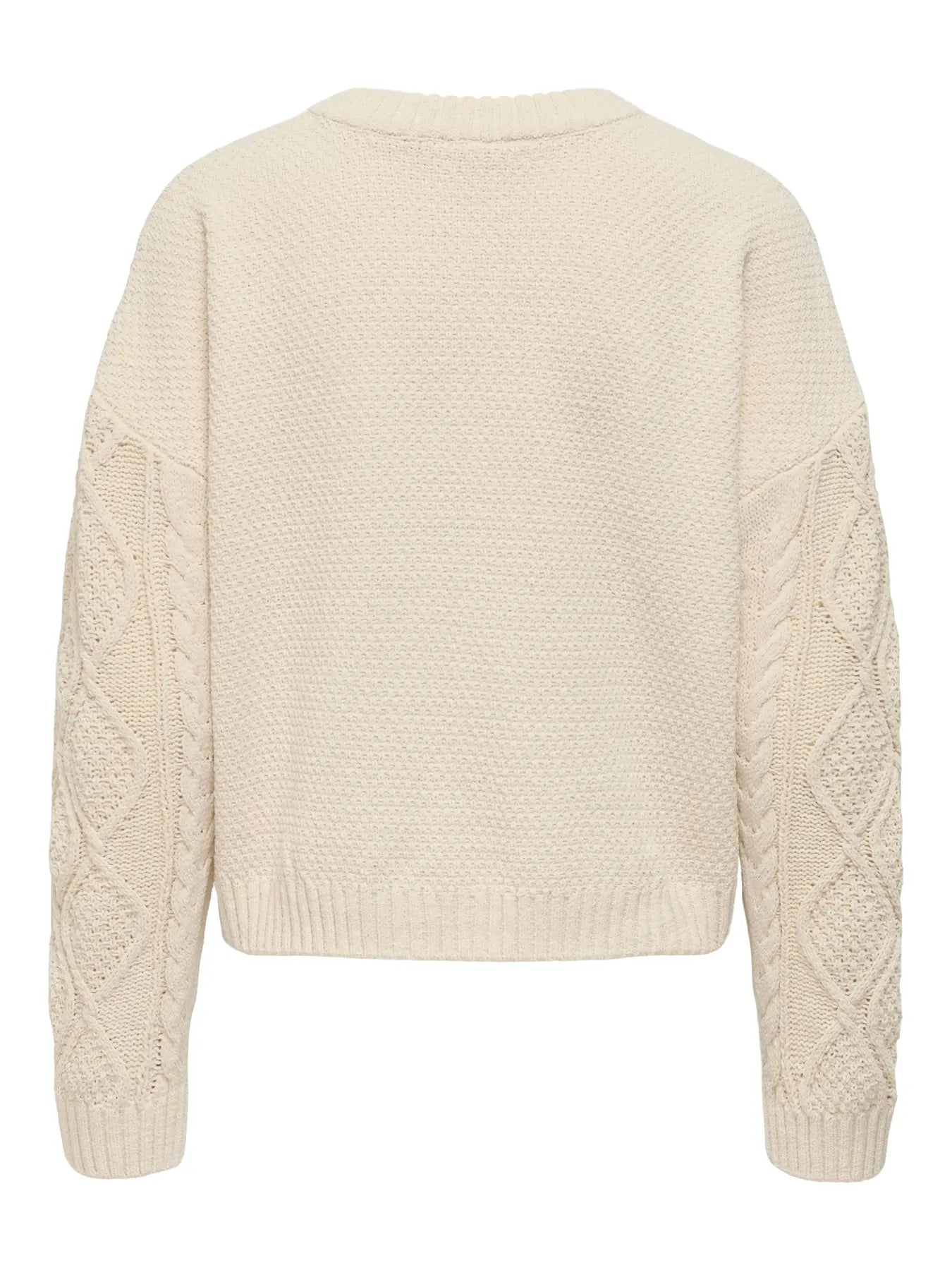 LELLY CABLE KNIT SWEATER (CREAM) | ONLY