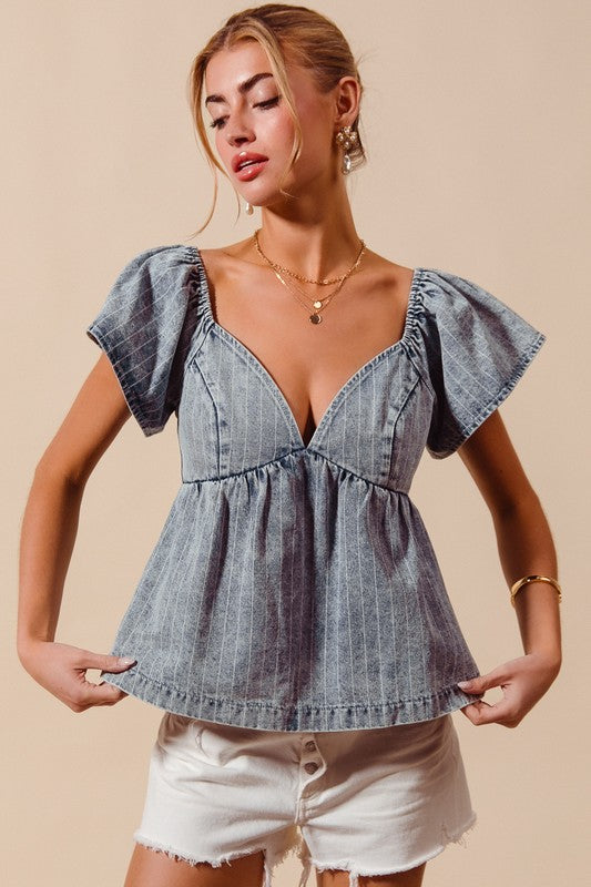NEW BAILEY DENIM TOP