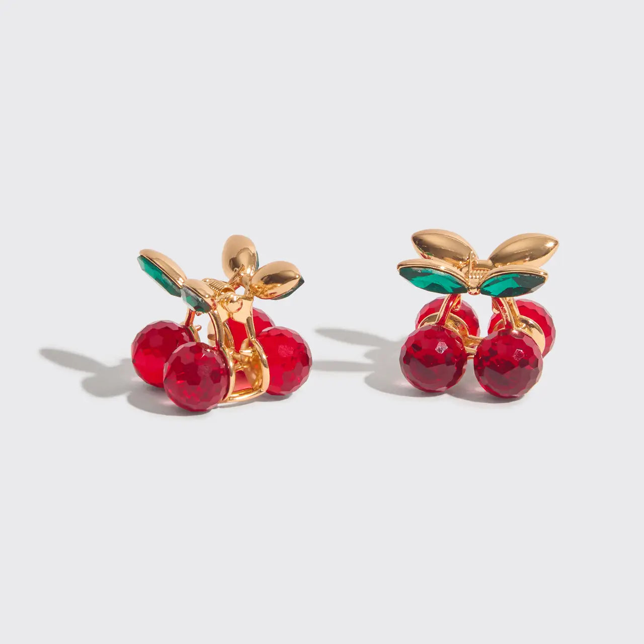 MINI RHINESTONE CLAW CLIPS 2 PC SET- CHERRY | KITSCH