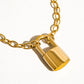 NEW LOCKY 18K NON-TARNISH LOCK CHAIN NECKLACE