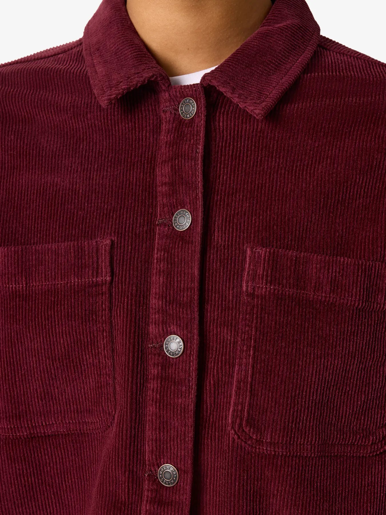ALVA RIBBED SHACKET COAT (BURGUNDY) | ONLY