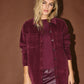 ALVA RIBBED SHACKET COAT (BURGUNDY) | ONLY