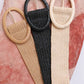 NEW OVAL BUCKLE BELT (BEIGE)