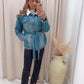 DELTA BELTED DENIM COAT (MEDIUM BLUE)